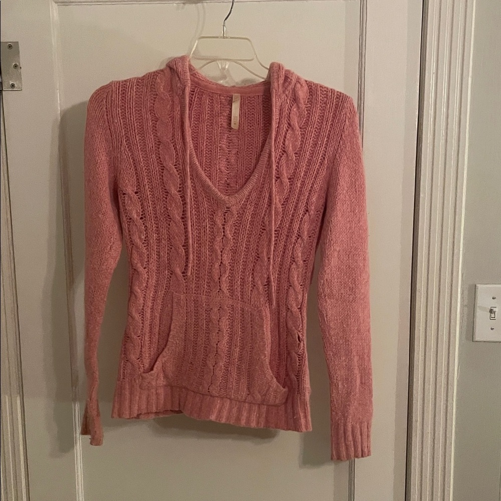 Lilu Soft Pink V-Neck Sweater